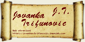 Jovanka Trifunović vizit kartica